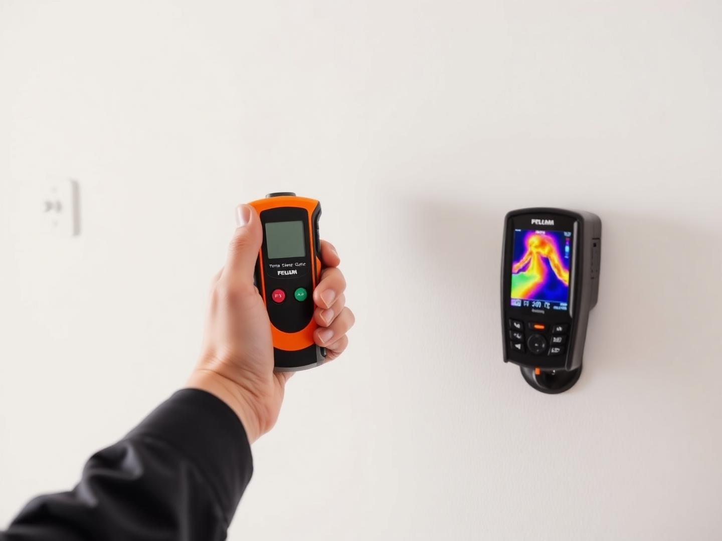 Inspector using moisture meter and thermal imaging